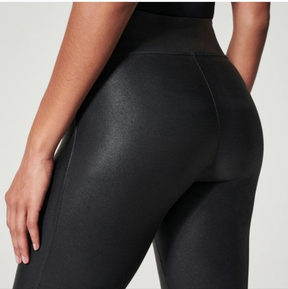 Spanx Faux Leather Leggings SZ XL